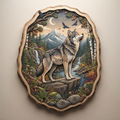 Lone Wolf Wooden Sign 3 Layer, Mountain Forest Wall Art, Rustic Wildlife Home Decor, Cabin Sign, 13 Sizes - From 8 to 32 Inches
