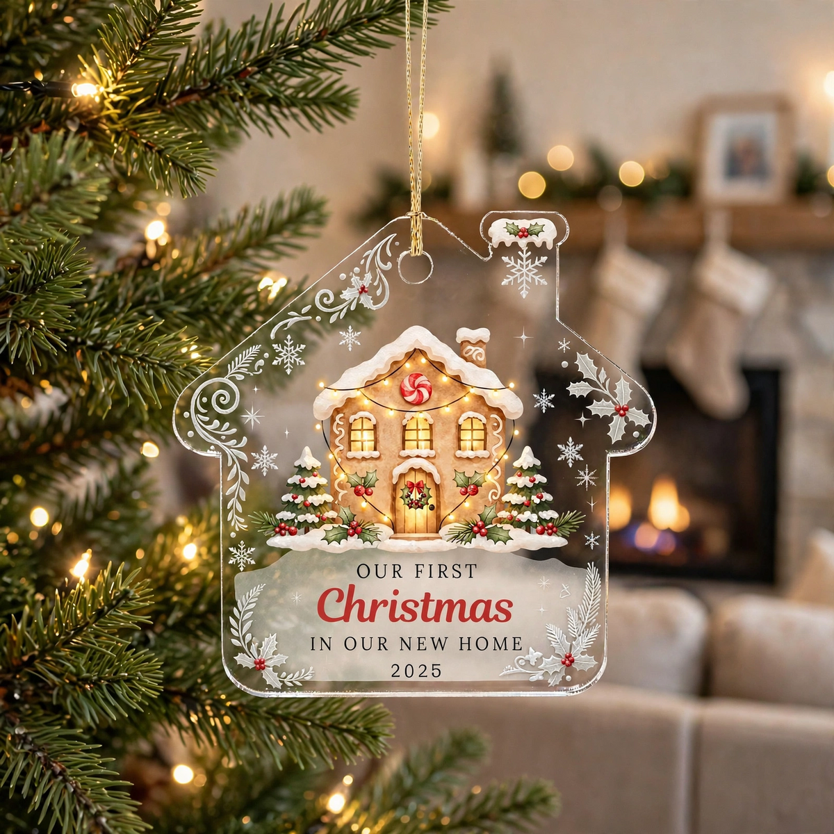 Personalized First Christmas In Our New Home Ornament Keepsake Decor