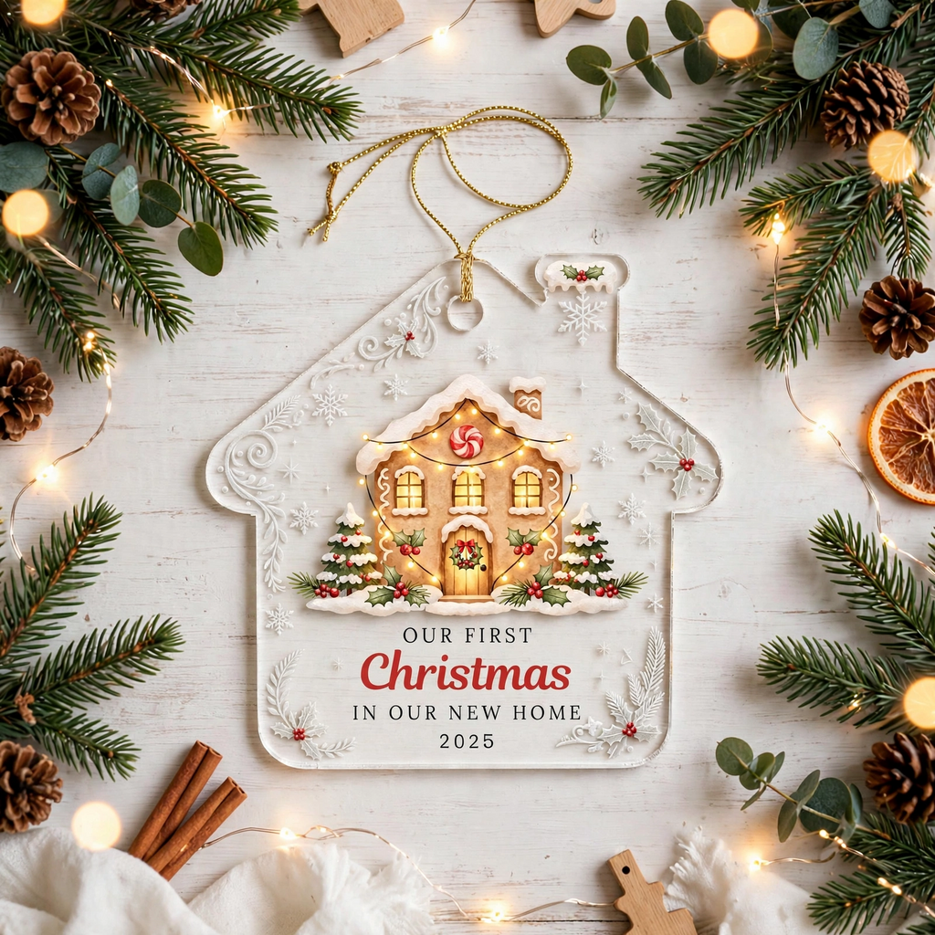 Personalized First Christmas In Our New Home Ornament Keepsake Decor