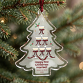 Personalized First Christmas Married Ornament Champagne Tower Keepsake