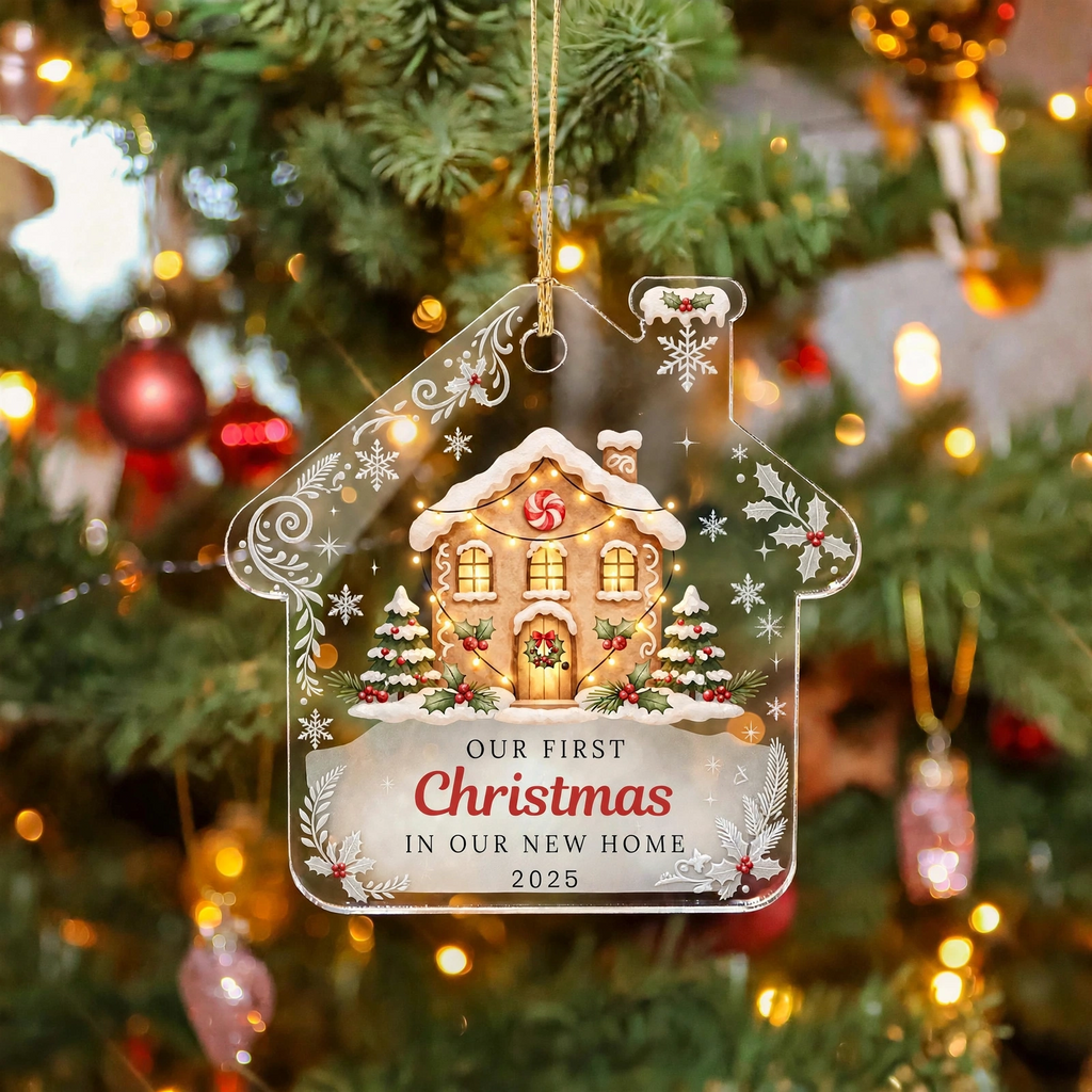 Personalized First Christmas In Our New Home Ornament Keepsake Decor