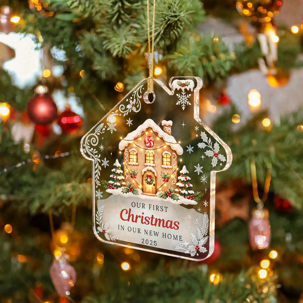 Personalized First Christmas In Our New Home Ornament Keepsake Decor