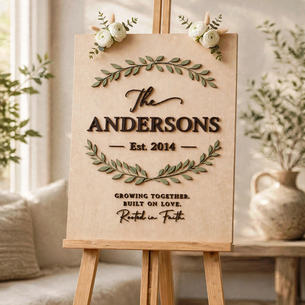 Personalized Wooden Wedding Welcome Sign, Rustic Welcome Board