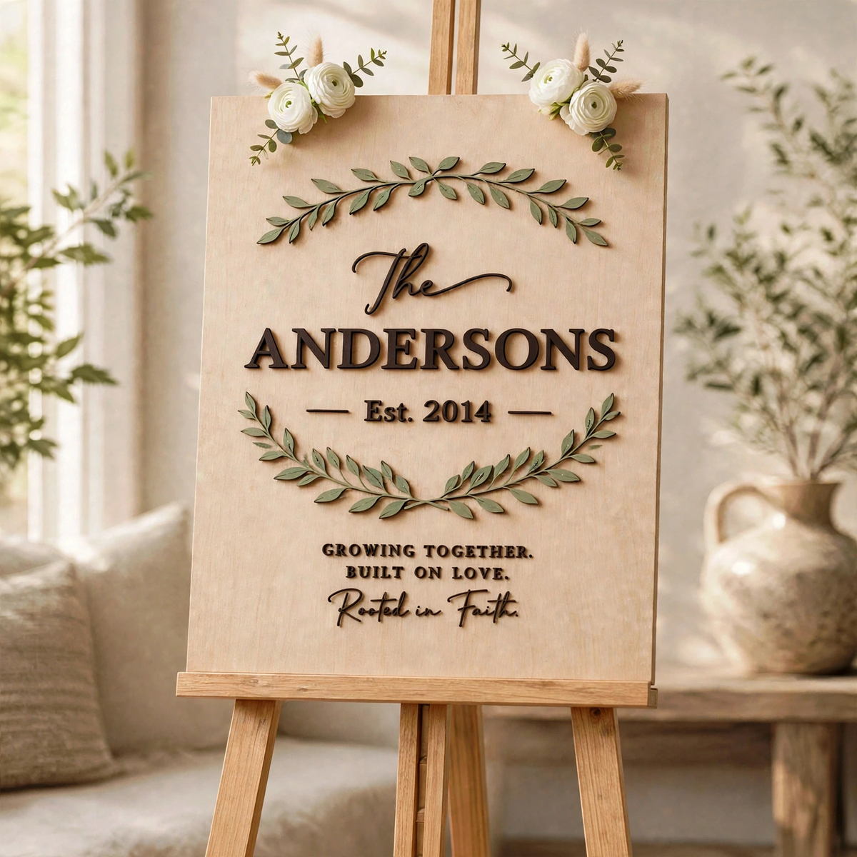Personalized Wooden Wedding Welcome Sign, Rustic Welcome Board