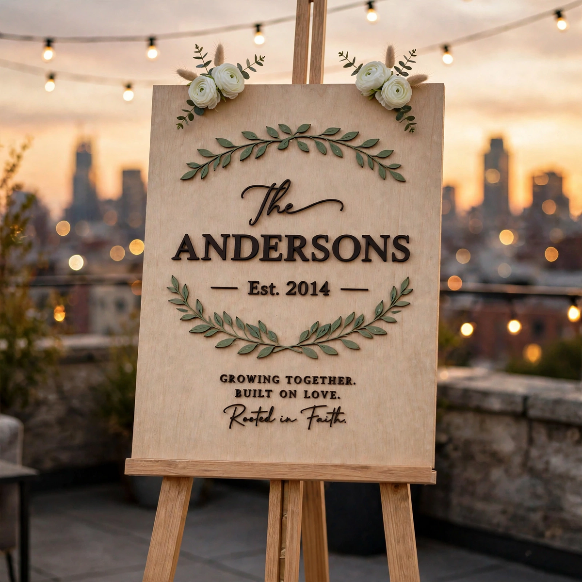 Personalized Wooden Wedding Welcome Sign, Rustic Welcome Board